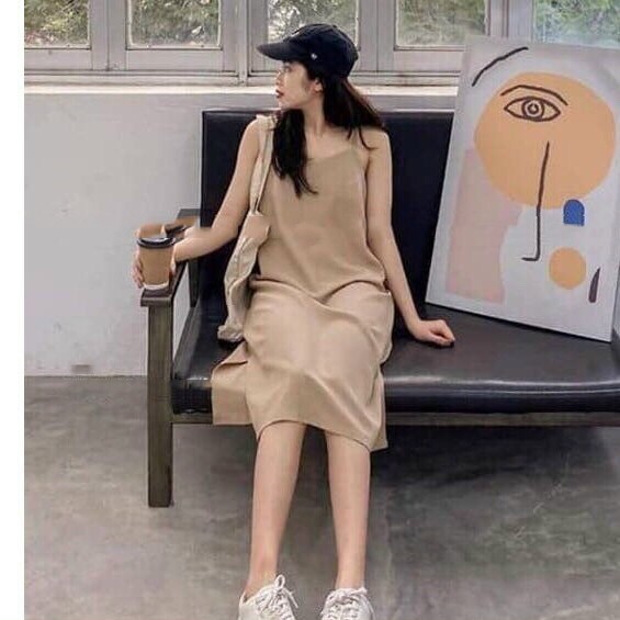 Váy 2 dây, đầm suông BG189203