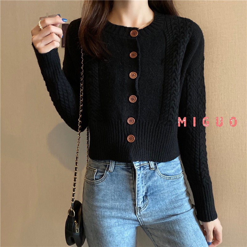 Áo Khoác Cardigan Dệt Kim Thời Trang Thu Đông Xinh Xắn Cho Nữ | BigBuy360 - bigbuy360.vn