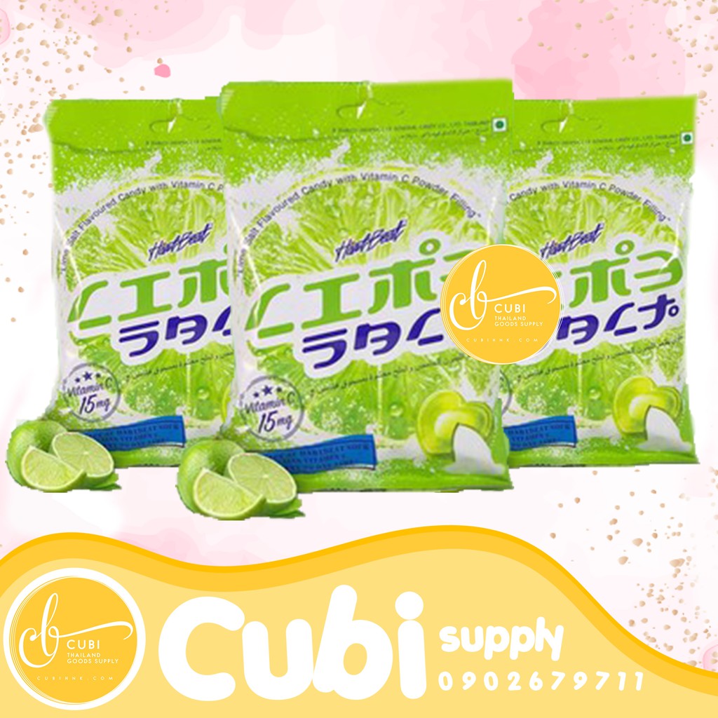 Kẹo Chanh Muối Hartbeat Lime Salt Candy Nội Địa Thái Lan - 100gr