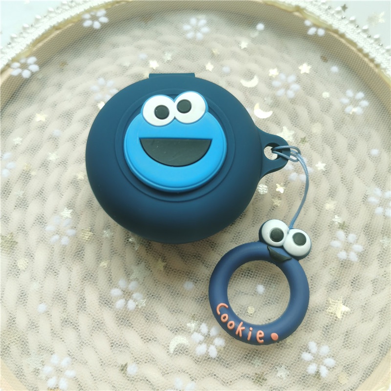 Vỏ Bảo Vệ Hộp Sạc Tai Nghe LG Tone Free FN7/FN6/FN5/FN4 Bằng Silicon Họa Tiết Hoạt Hình Dễ Thương Kèm Dây Đeo Ngón Tay Tiện Dụng