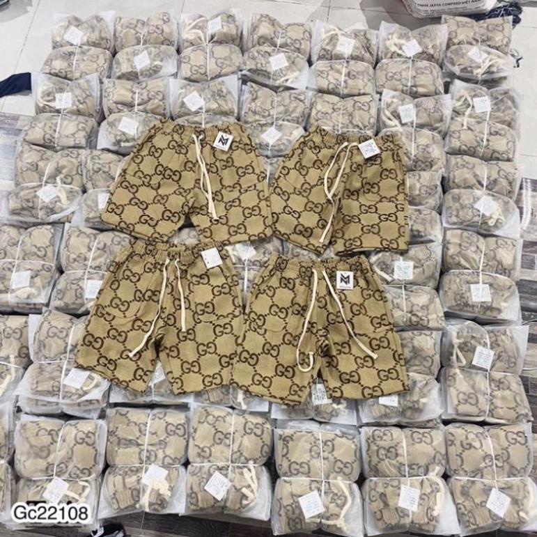 Quần Ngố Nam GC Logo In Cao Cấp - Quần Ngố GC Vải Tăm Cao Cấp