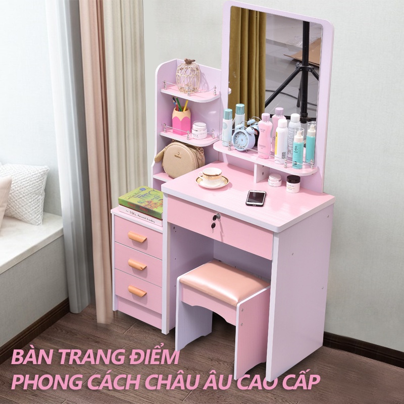 Bàn trang điểm sang trọng nhẹ bàn trang điểm đơn giản kèm tủ để đồ tủ lưu trữ tủ đầu giường - YB18B