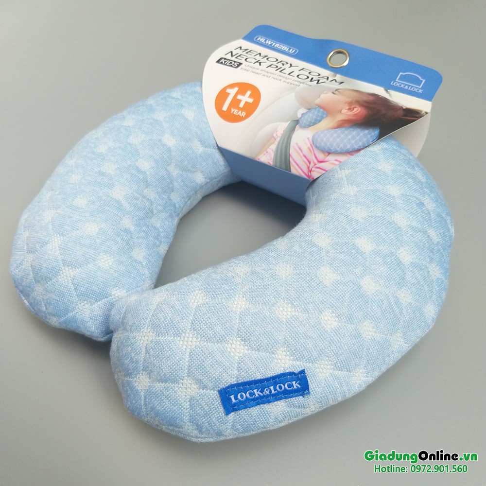 Gối Kê Cổ Memory Foam Lock&amp;Lock HLW182 Cho Trẻ Từ 1 Đến 7 Tuổi - Larva Store