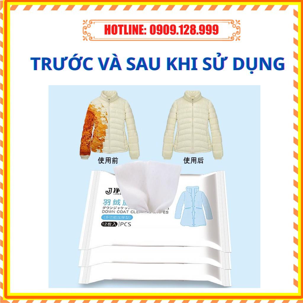 Combo 12 Miếng giặt khô đa năng làm sạch quần áo , giày dép , túi sách tiện mang đi du lịch