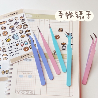 Nhíp Nhổ Lông Mi Bằng Thép Không Gỉ Màu Bánh Macaron Xinh Xắn Tiện Dụng