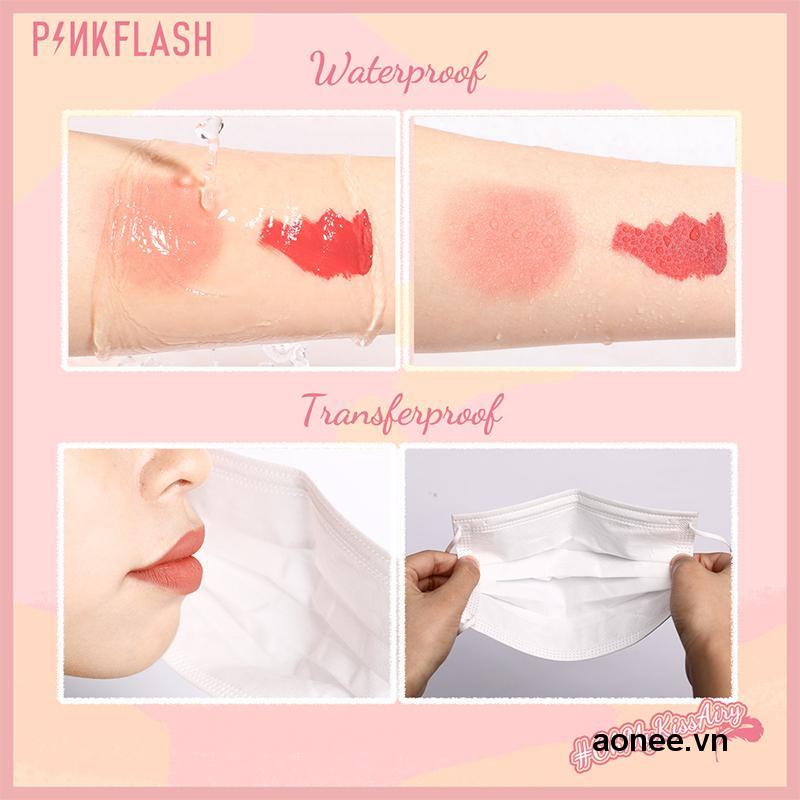 ✨✨Son kem lì Pinkflash dòng Kiss Air 24g chống thấm nước 16 tông màu hai công dụng cho môi và má