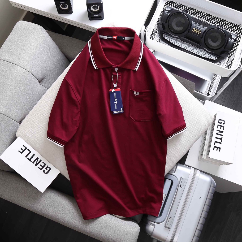 Combo 2 Áo Polo Nam Trơn Có Cổ Chất Liệu Cotton Thấm Hút Mồ Hôi Thoáng Mát - Việt Trinh