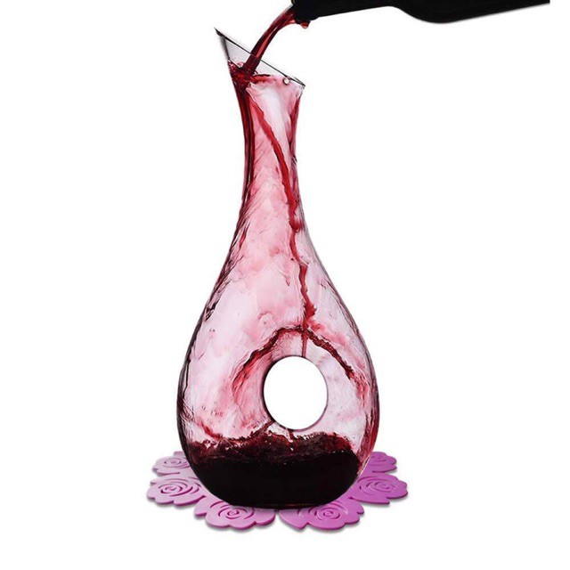 [Giá xưởng] Bình thở rượu rót chiết rượu vang thủy tinh pha lê Decanter dáng ốc sên thổi thủ công dày dặn 1500ml Loại 1