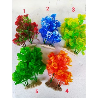 [Chọn mẫu ]Bụi Cây nhựa ( R16) cao 17cm trang trí hồ cá, bể cá cảnh.
