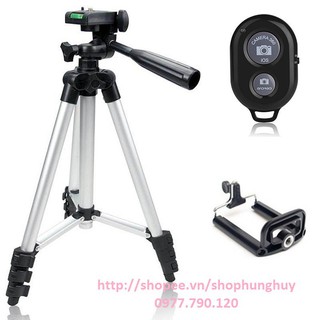 Bộ tripod tf 3110. giá đỡ điện thoại + remote