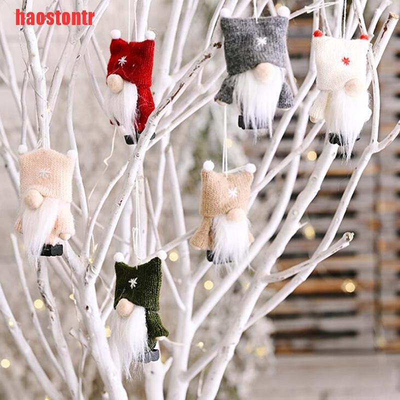 [haostontr]Christmas DIY Creative Decoration Wool Cute Gnome Doll Pendant Xmas Party