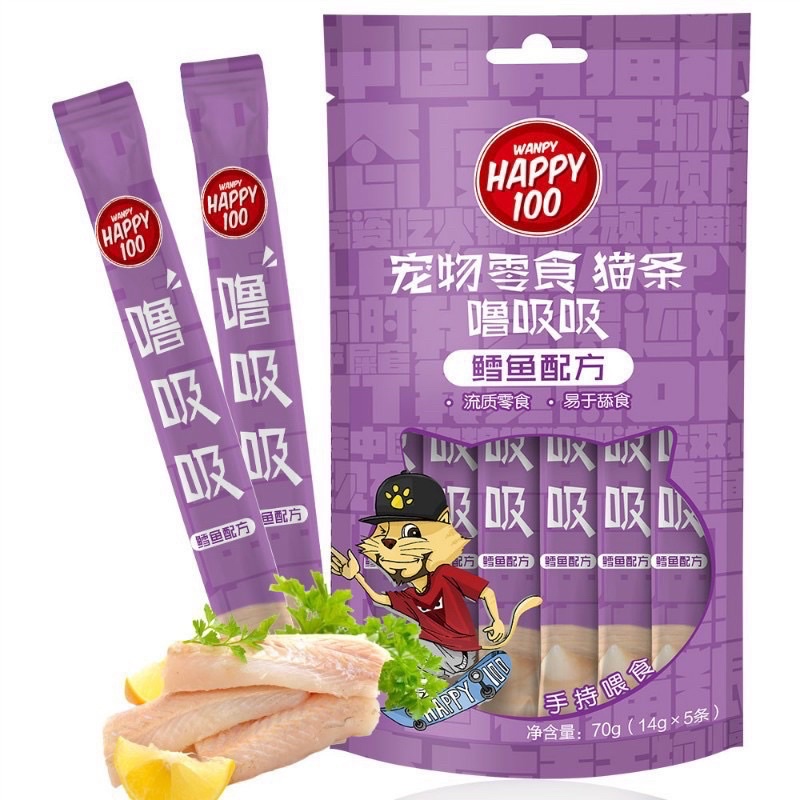 Súp thưởng Wanpy Happy 100 cung cấp dinh dưỡng cải thiện hệ miễn dịch cho mèo cưng