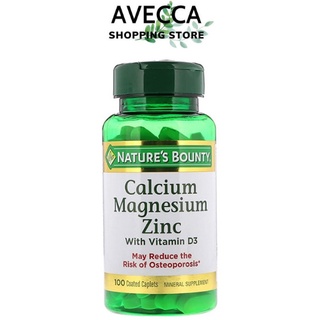 (Cam Kết Chính Hãng) Viên Uống Giảm Nguy Cơ Loãng Xương Giúp Xương Chắc Khỏe Nature's Bounty Canxi Magne Zinc (100 Viên)