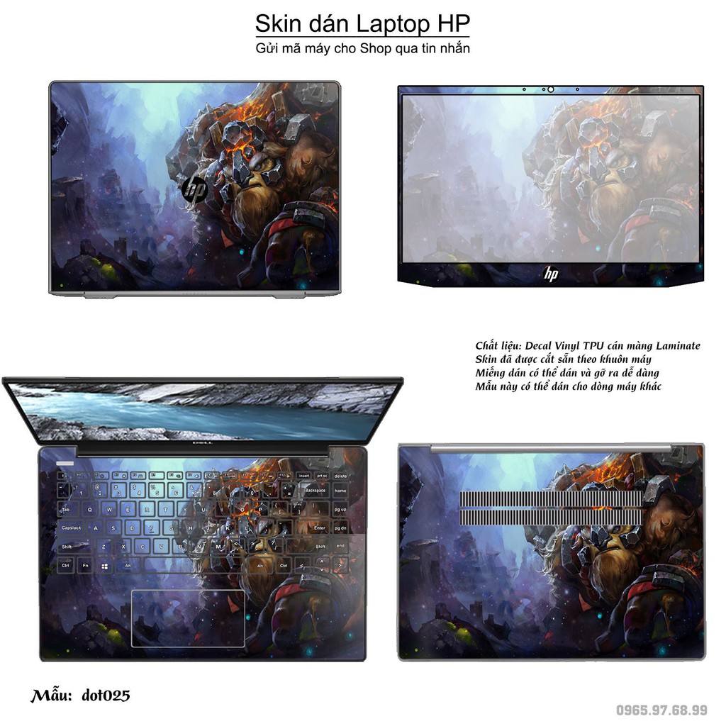 Skin dán Laptop HP in hình Dota 2 nhiều mẫu 5 (inbox mã máy cho Shop)