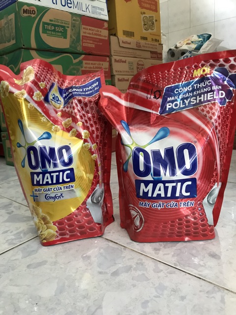 Nước giặt omo matic cửa trên và cửa trước