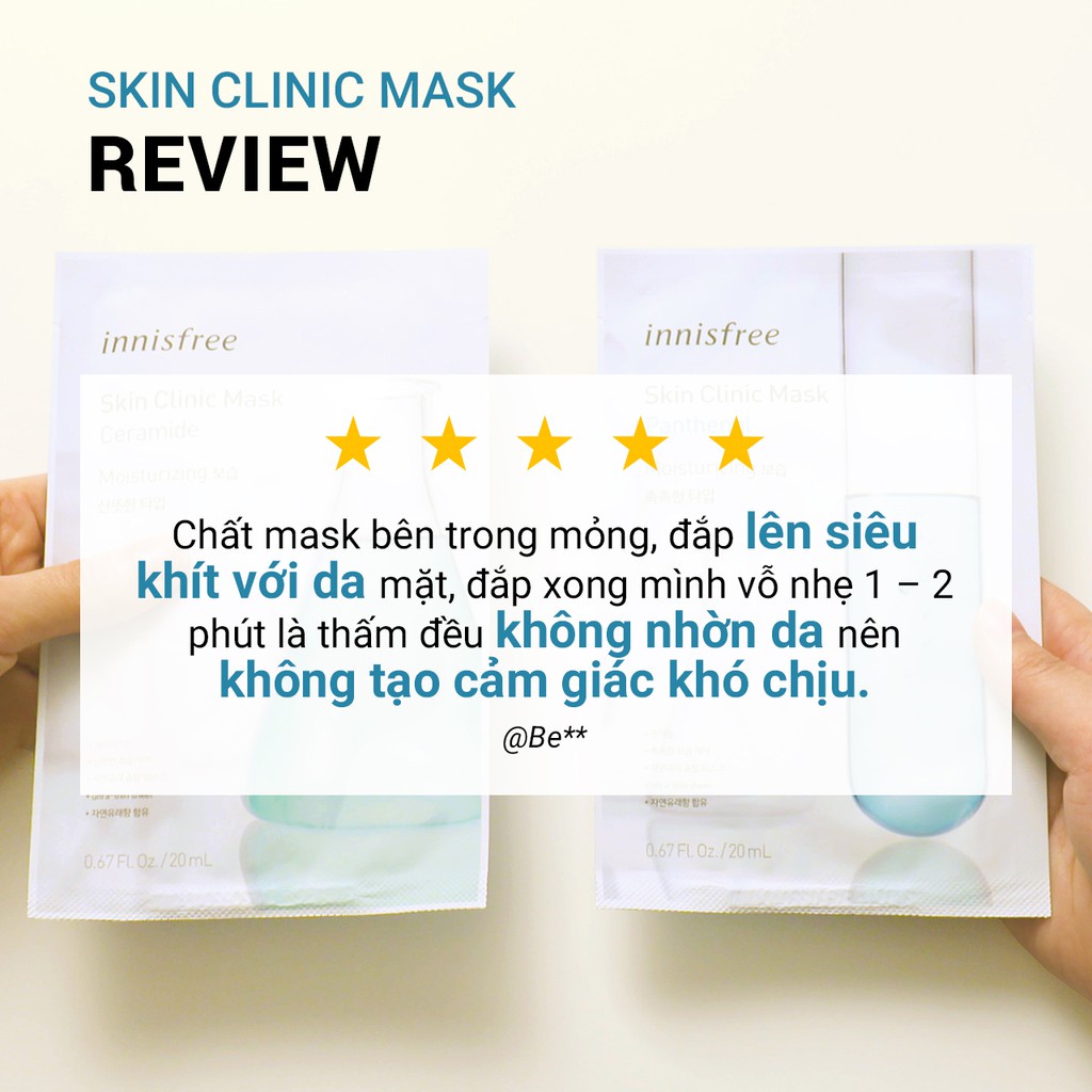 [Mã COSIF05 giảm 10% đơn 400K] Mặt nạ Vitamin C innisfree Skin Clinic Mask – Vita C 20ml (1 miếng)
