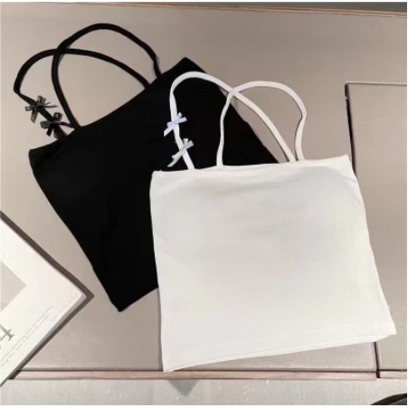 Mẫu mới - Áo bra 2 dây đính nơ tạo kiểu kèm đệm ngực