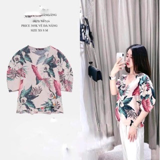 Áo zara hoa hồng new