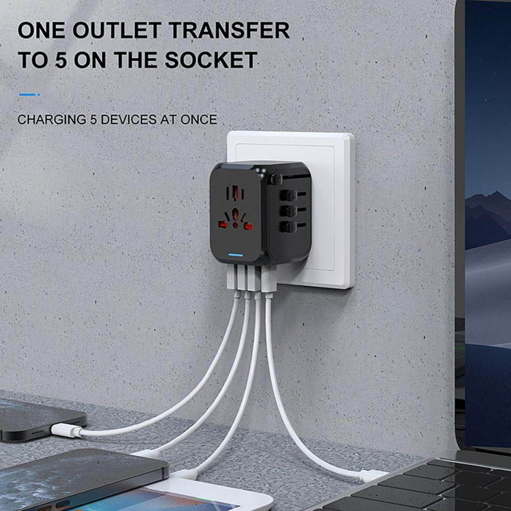 Đầu Chuyển Đổi Ổ Cắm Type C Đa Năng Tiện Dụng Khi Đi Du Lịch