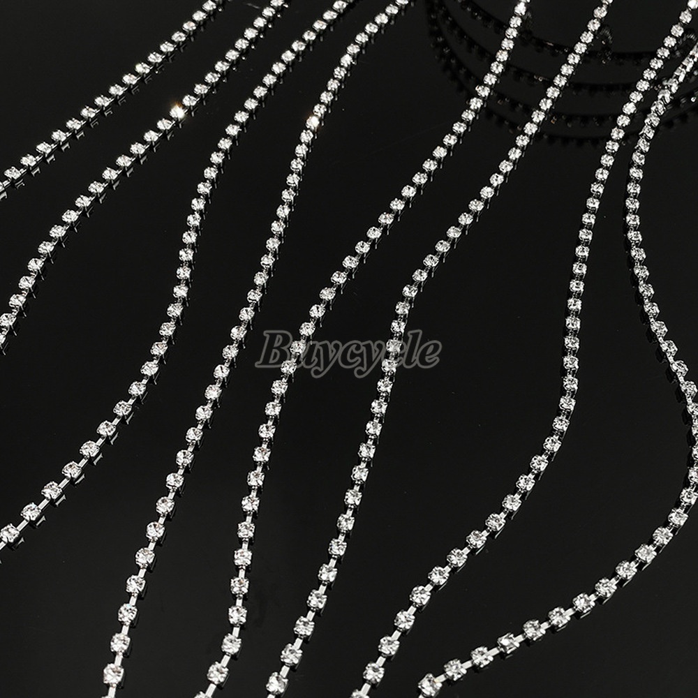 Băng Đô Kim Loại Đính Đá Tua Rua Thời Trang