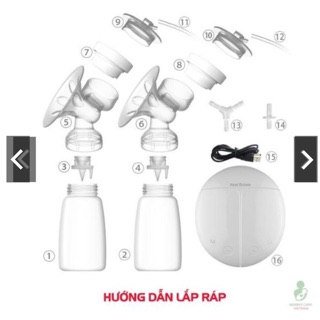 Máy hút sữa điện đôi Real bubee chính hãng