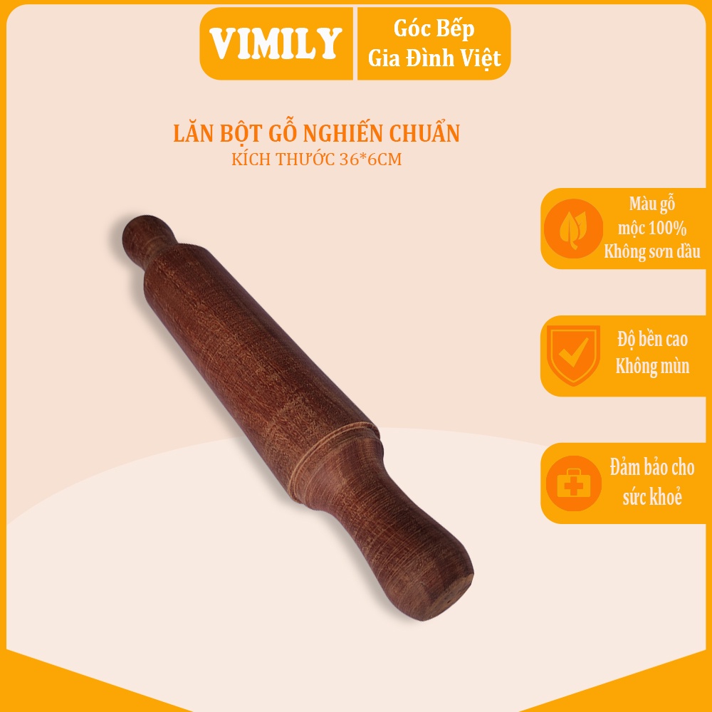 Chày gỗ nghiến núi đá Tây Bắc giã thức ăn gia vị VIMILY nhiều mẫu