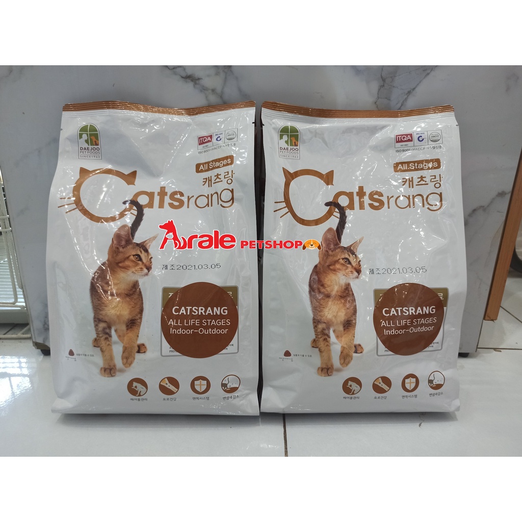 Thức ăn hạt cho mèo CATSRANG Hàn Quốc dành cho mèo mọi lứa tuổi 400g và 2kg
