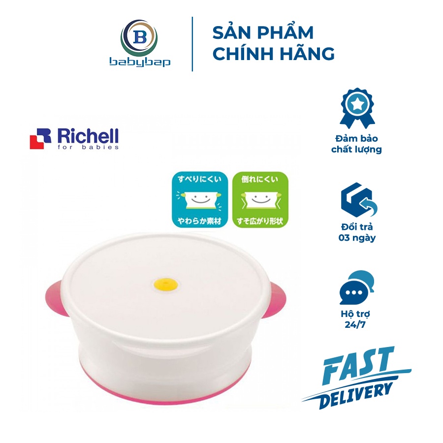 Bát To Có Nắp Richell Dùng Được Trong Lò Vi Sóng