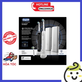 Bộ 2 bàn chải đánh răng điện oral b genius elite 6000, oral-b proadvantage 6000, oralb io 7
