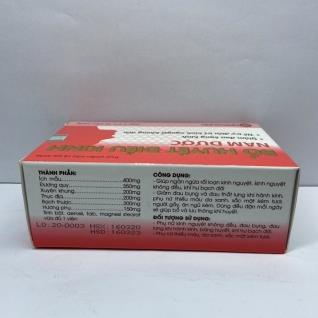 BỔ HUYẾT ĐIỀU KINH NNAM DƯỢC – Hỗ trợ ngăn ngừa rối loạn kinh nguyệt, kinh nguyệt không đều ở phụ nữ (30 viên)