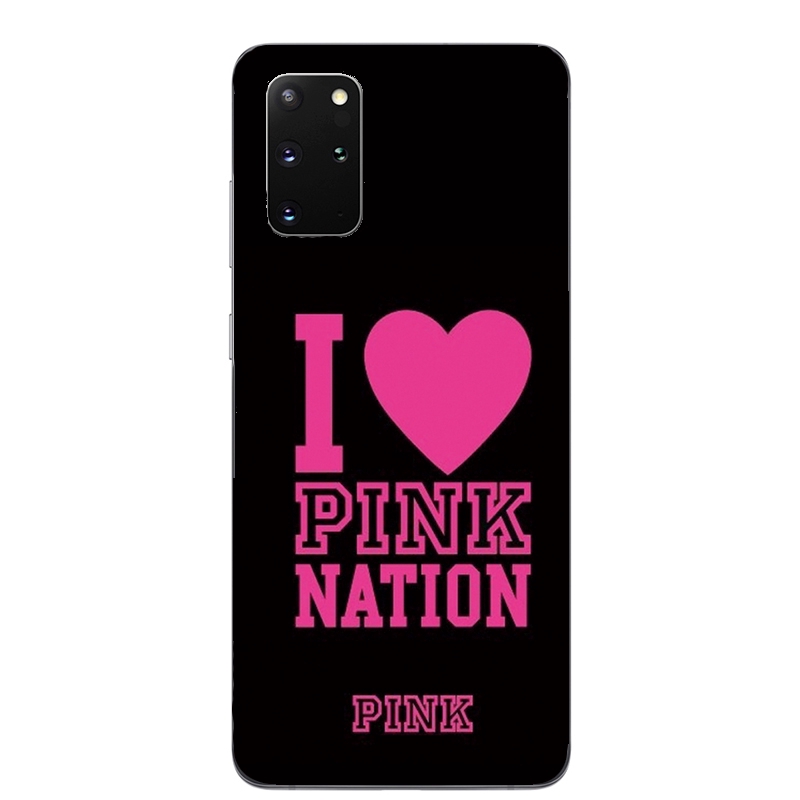 Ốp điện thoại silicon in logo Pink cho Samsung Galaxy M11 M51 A11 A21s A31 A41 S20 FE Plus Note 20 Ultra