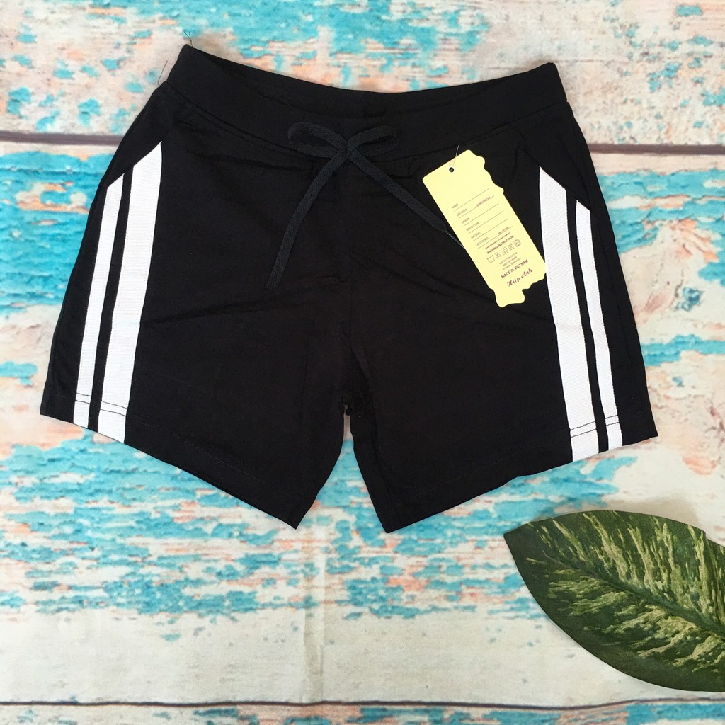 Quần short nữ thể thao 2 sọc/quần đùi nữ thun co dãn by Jiin shop