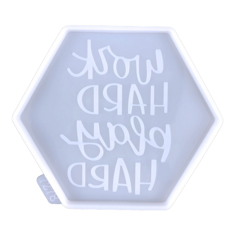 Sa Khuôn Nhựa Hình Lục Giác Sáng Bóng Dùng Làm Móc Khóa / Đồ Trang Sức