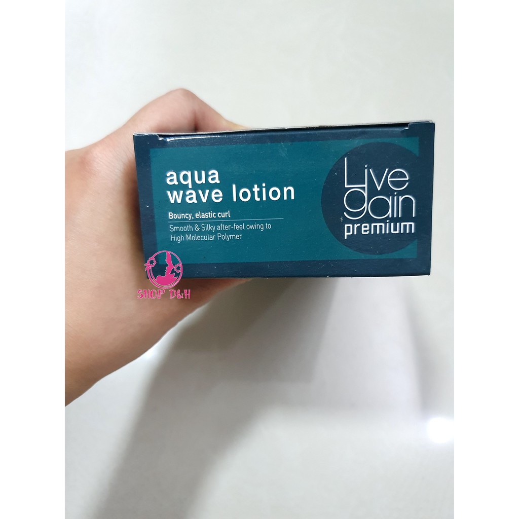 Thuốc uốn tóc Livegain Premium AQUA (Cysteine Wave Lotion + Wave Lotion)