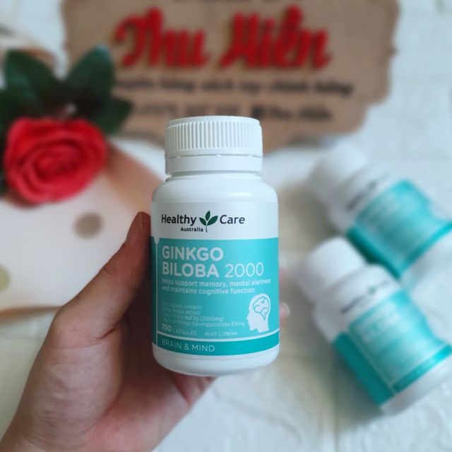 Viên uống bổ não Healthy Care Ginkgo Biloba 2000mg 100 viên của Úc