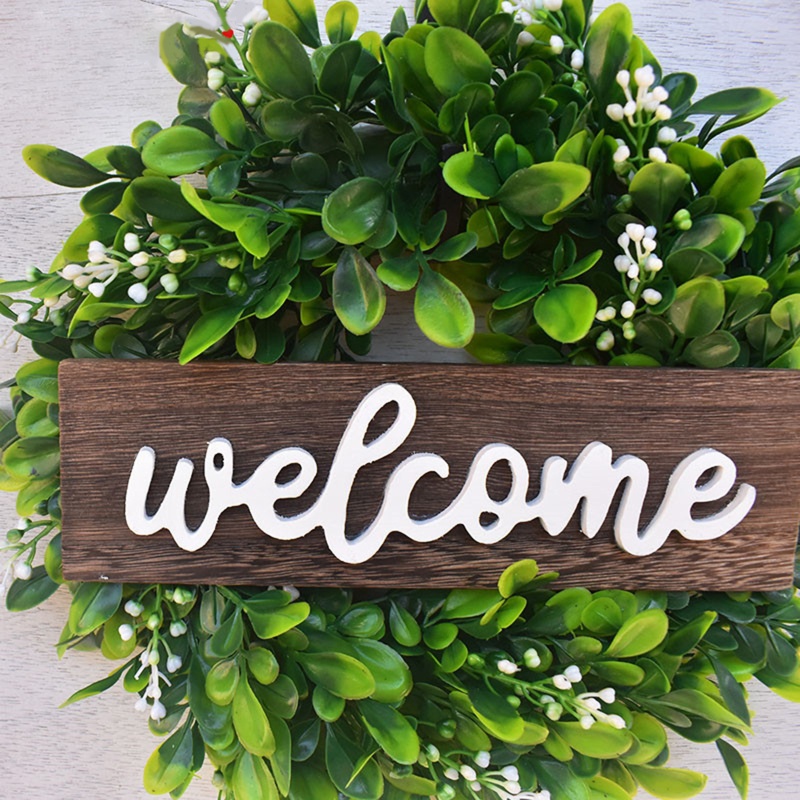 Vòng Hoa Khuynh Diệp Nhân Tạo Treo Tường Trang Trí Nhà Cửa