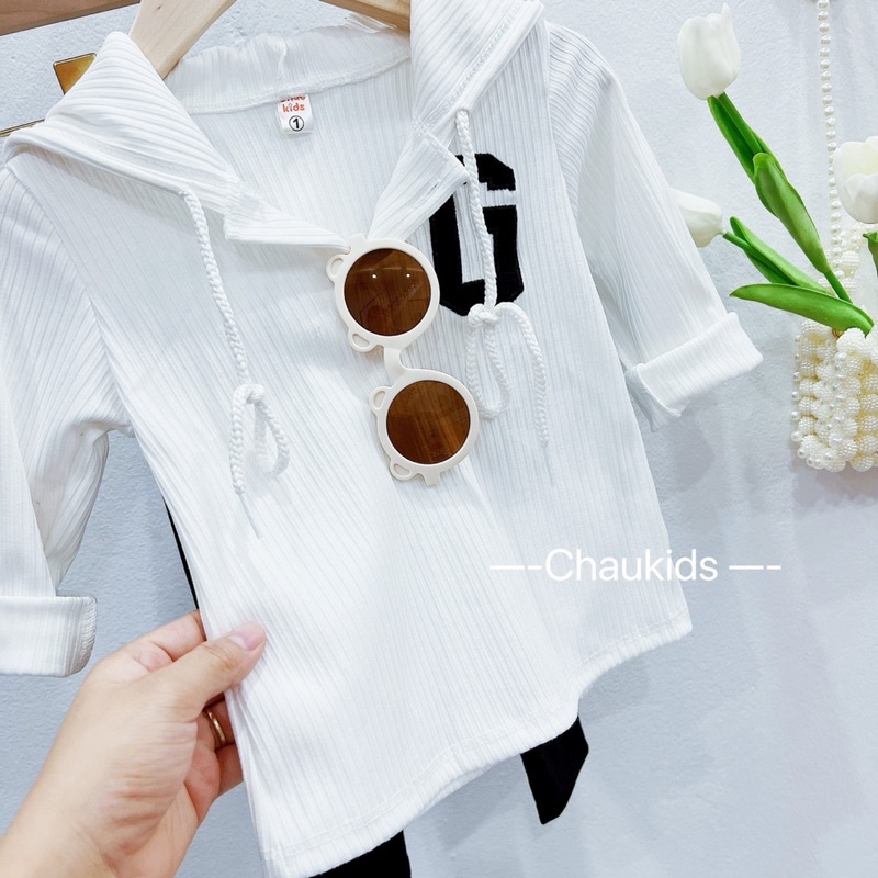 Bộ quần áo chữ G mũ liền cho bé gái