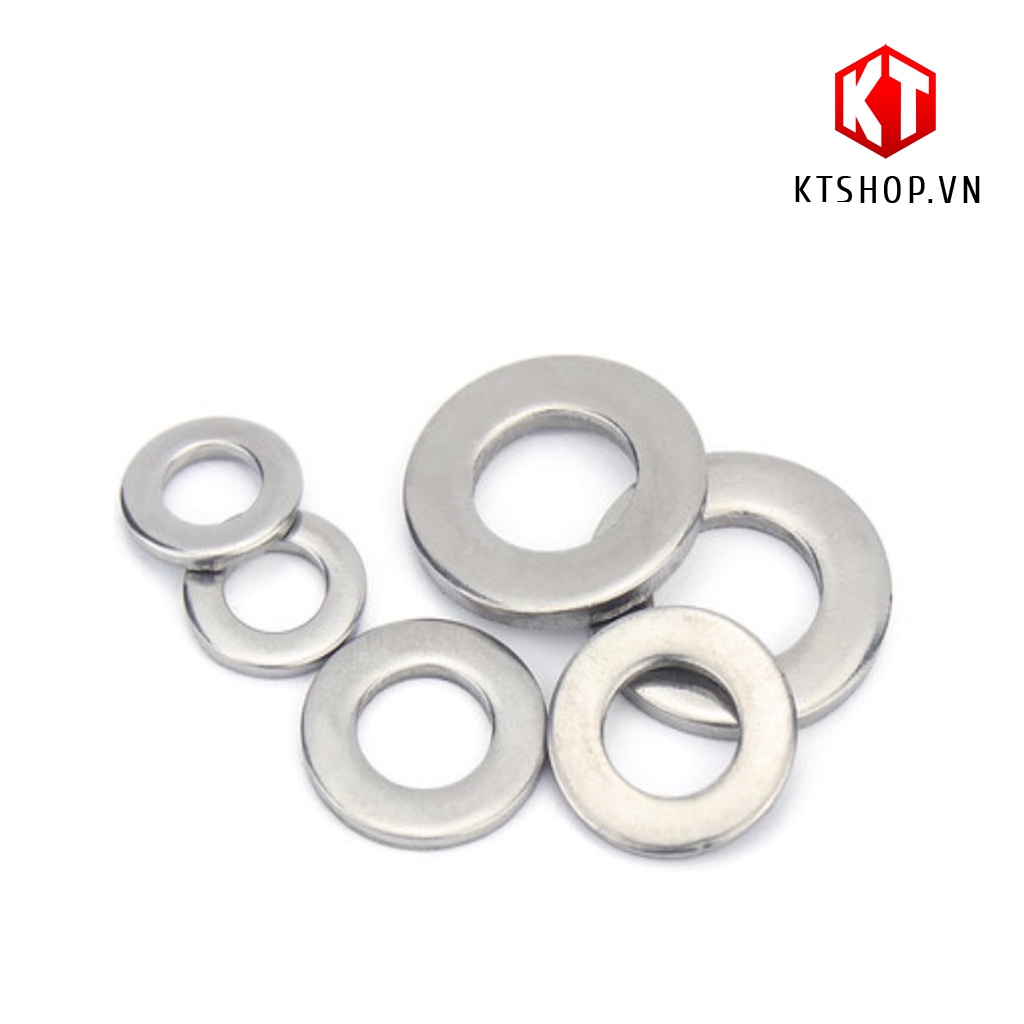 Set 20 Vòng Đệm  Inox 304 Cho Bulong M3 M4 M5 M6