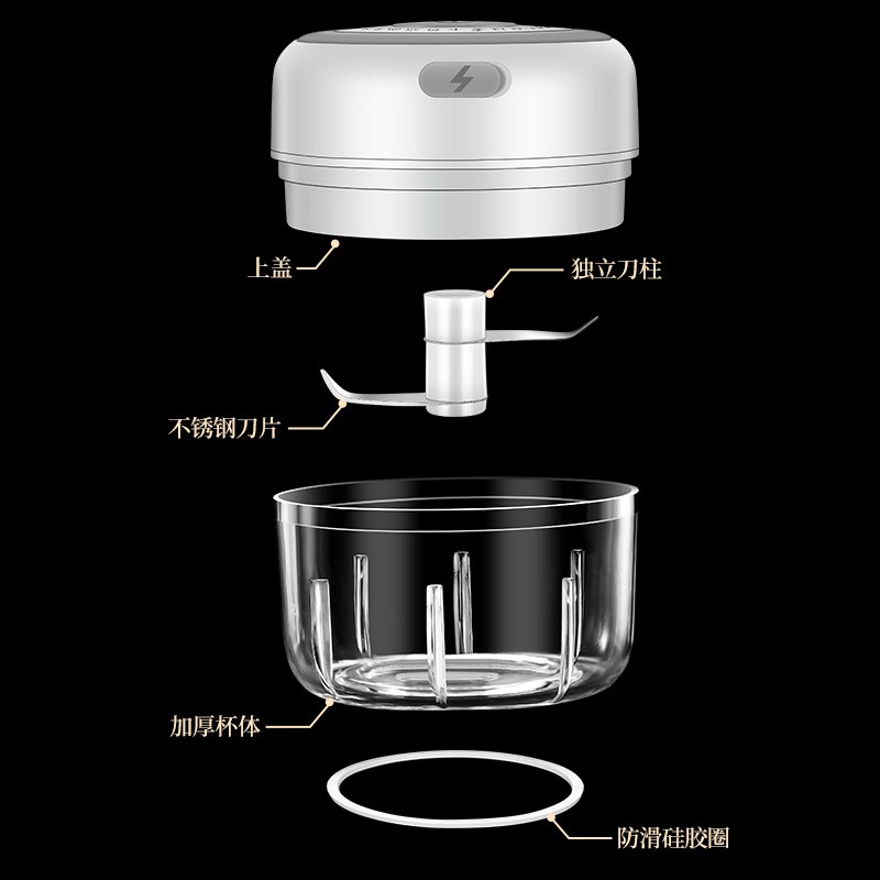 Máy Xay Tỏi / Rau Củ Quả Bằng Điện JP5 Có Thể Sạc Lại Tiện Dụng