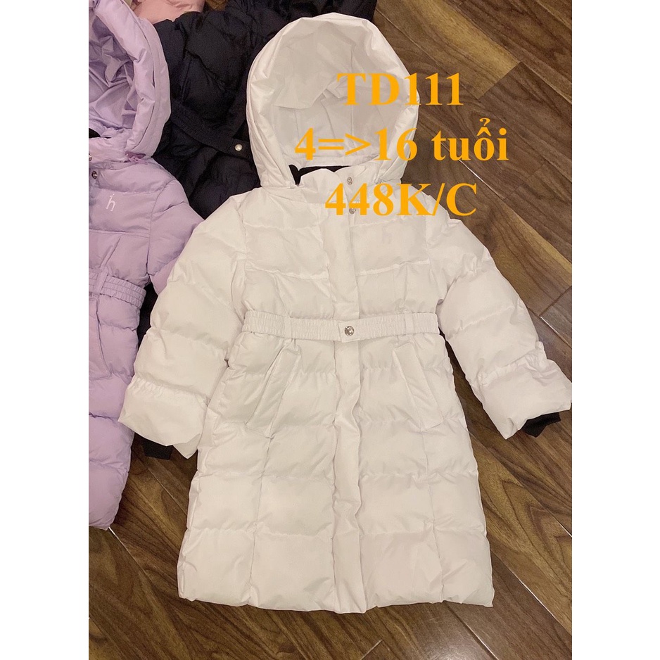 * Mã TD111: Parka dáng dài bé gái xuất hàn hàng VNXK siêu hot.