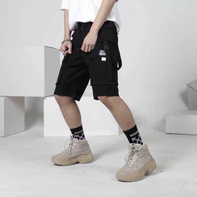 Quần short kaki phản quang khi chụp flash kiểu túi hộp cực chất