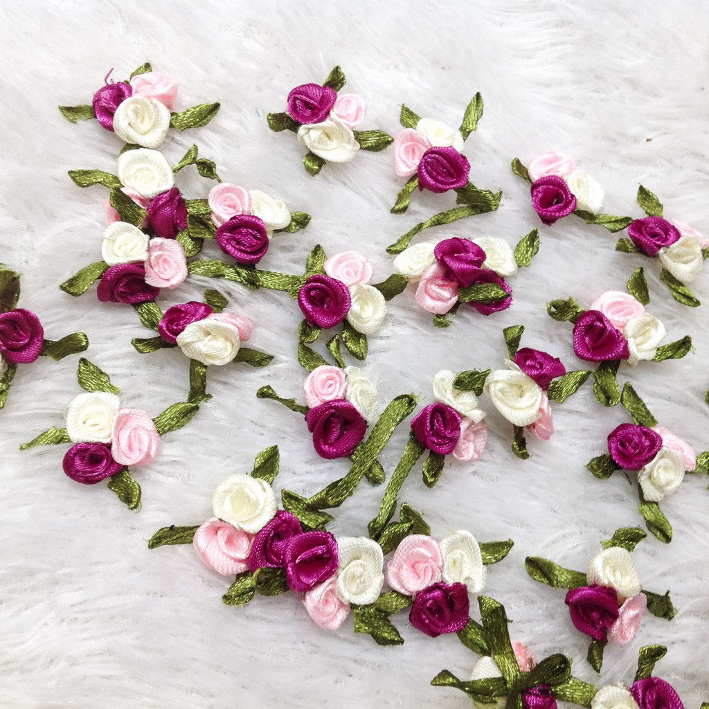 Bông hồng ruy băng 3d mẫu 3 hoa hồng siêu đẹp