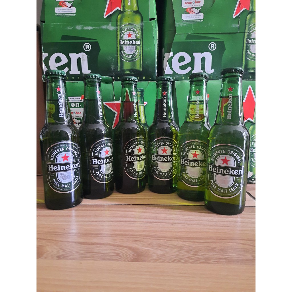(Lốc 6 chai) Bia Heineken Pháp chai 250ml
