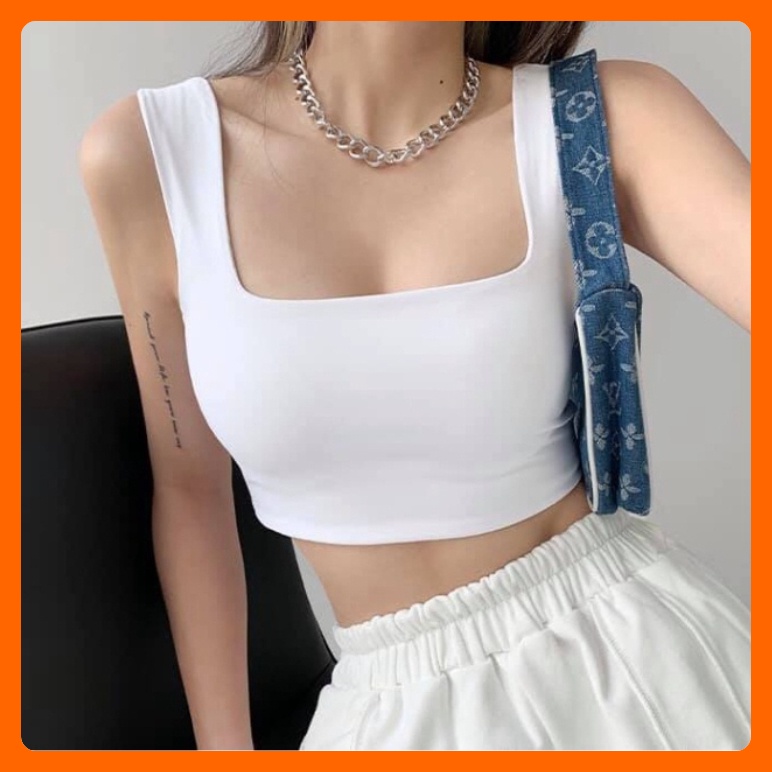 Áo Croptop dáng bra 2 dây bản to quyến rũ chất bozip 1 lớp thoáng mát phối blazer cardigan đồ tập gym thời trang