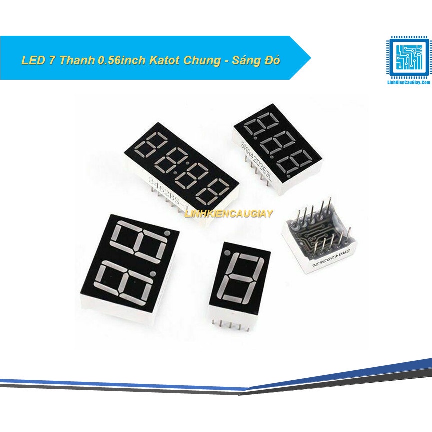 LED 7 Thanh 0.56inch Katot Chung - Sáng Đỏ