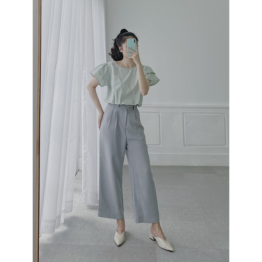 YU CHERRY | Áo nữ Bubble Cotton Top YA373