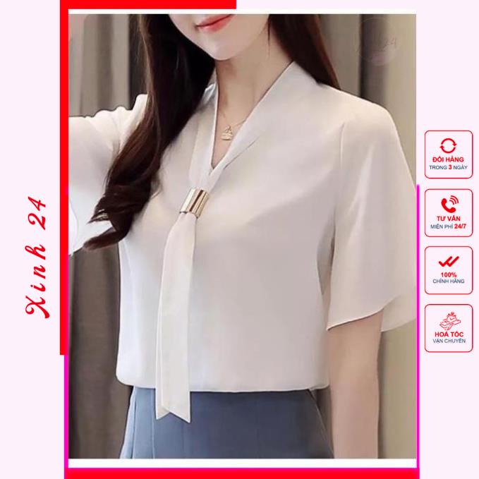 Áo Kiểu Nữ Tay Loe , áo sơ mi nữ tay loe, hàng thiết kế form chuẩn. | BigBuy360 - bigbuy360.vn