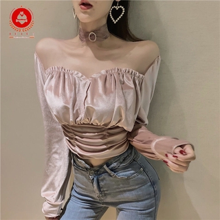Áo Croptop Nữ Tay Dài Thời Trang Quyến Rũ