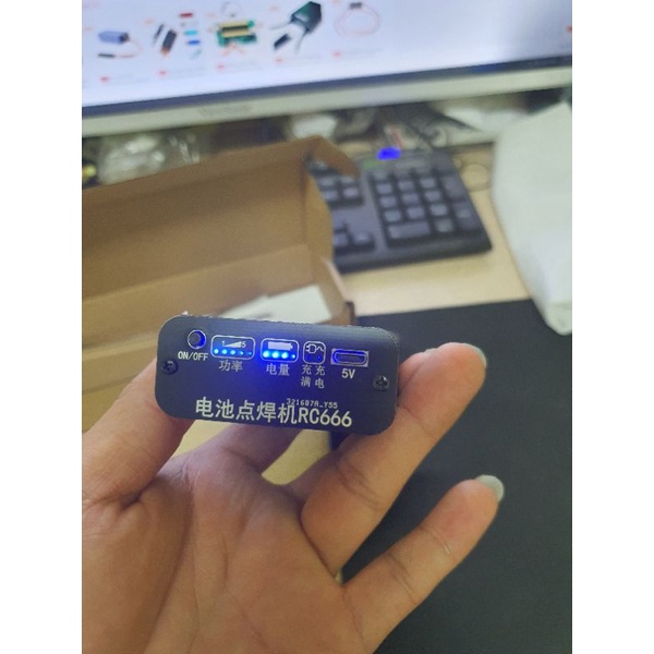 Máy hàn điểm dùng pin di động một tay, Pin tích hợp hàn cell pin 18650