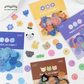 Set 100 sticker họa tiết khuôn mặt biểu cảm dễ thương trang trí sổ nhật ký